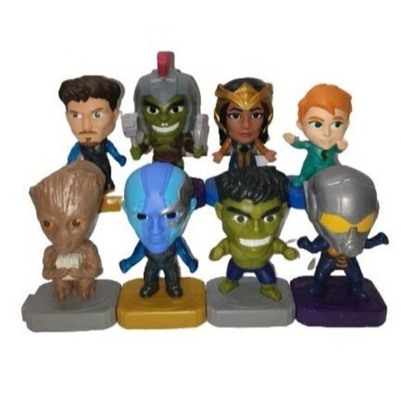 Marvel Super Hero McDonald Toys Lot 3 Bundle 8 Piece Set NWOT - Picture 1 of 5